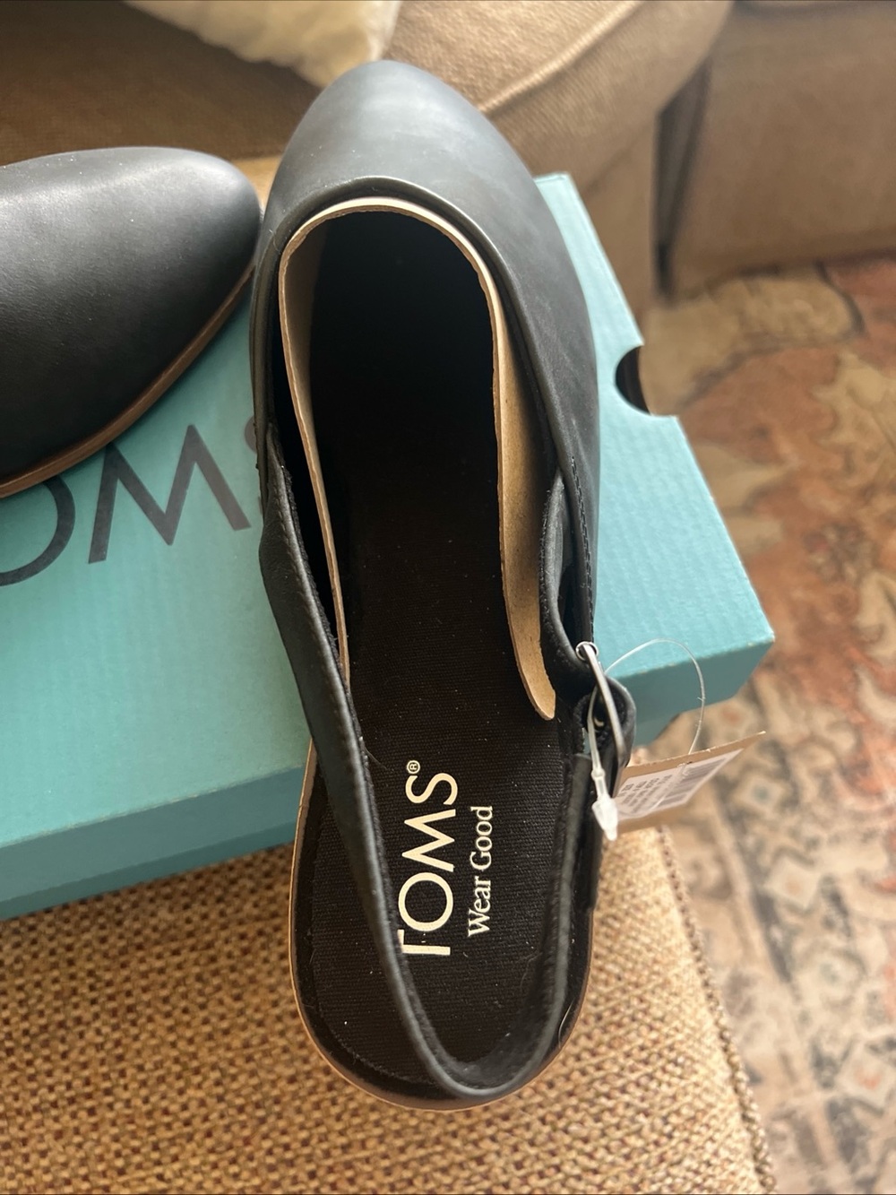 Toms Black Slip-On Flats